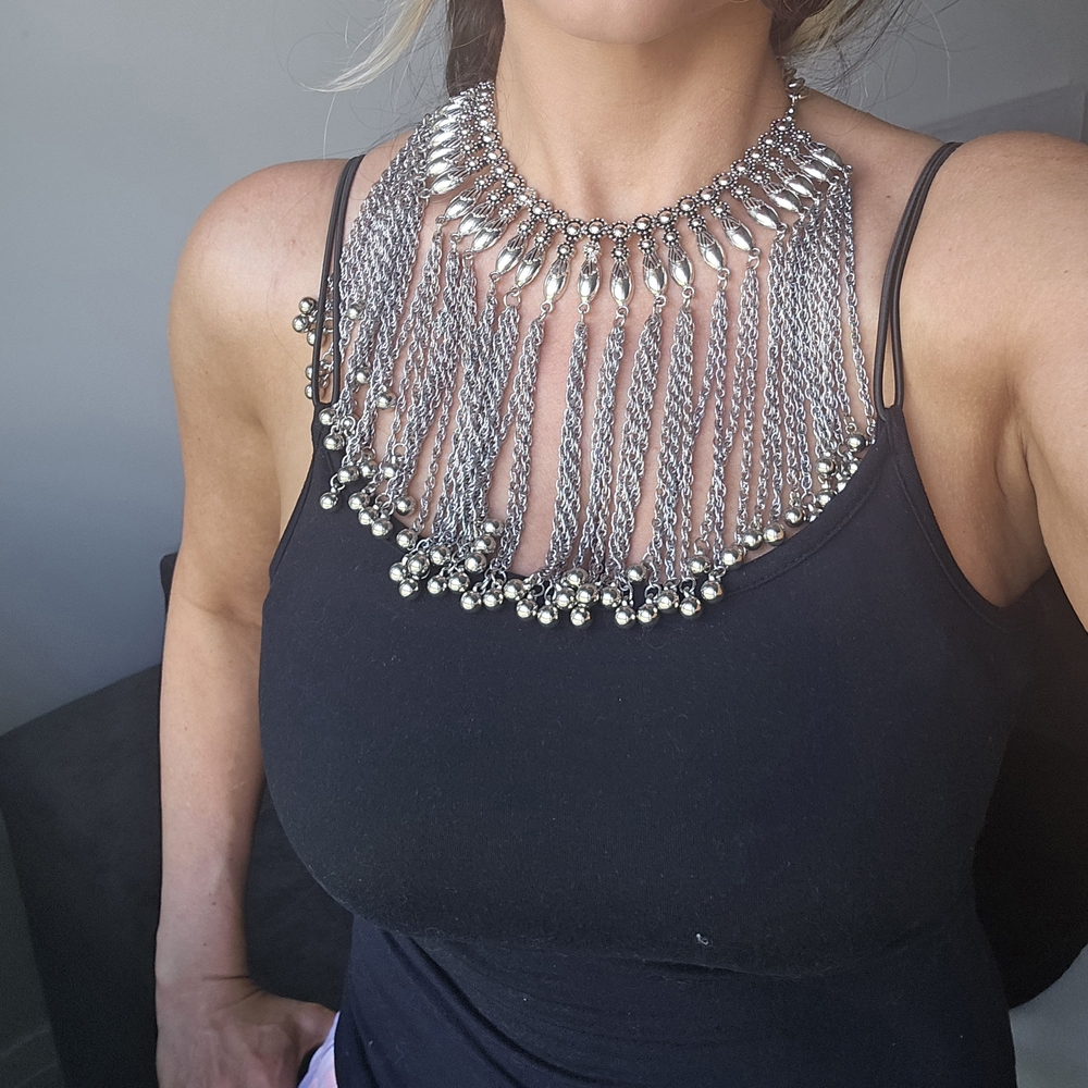 Elegant Silver Statement Necklace